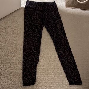 BECCA Black and Brown Leopard Print Leggings